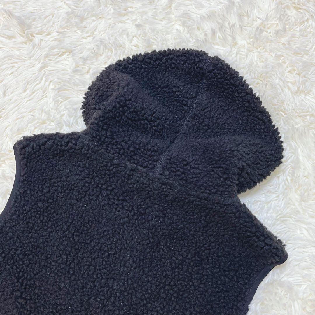 【ミポリン】Gymphlex フード付き ボアベスト ダブルジップ