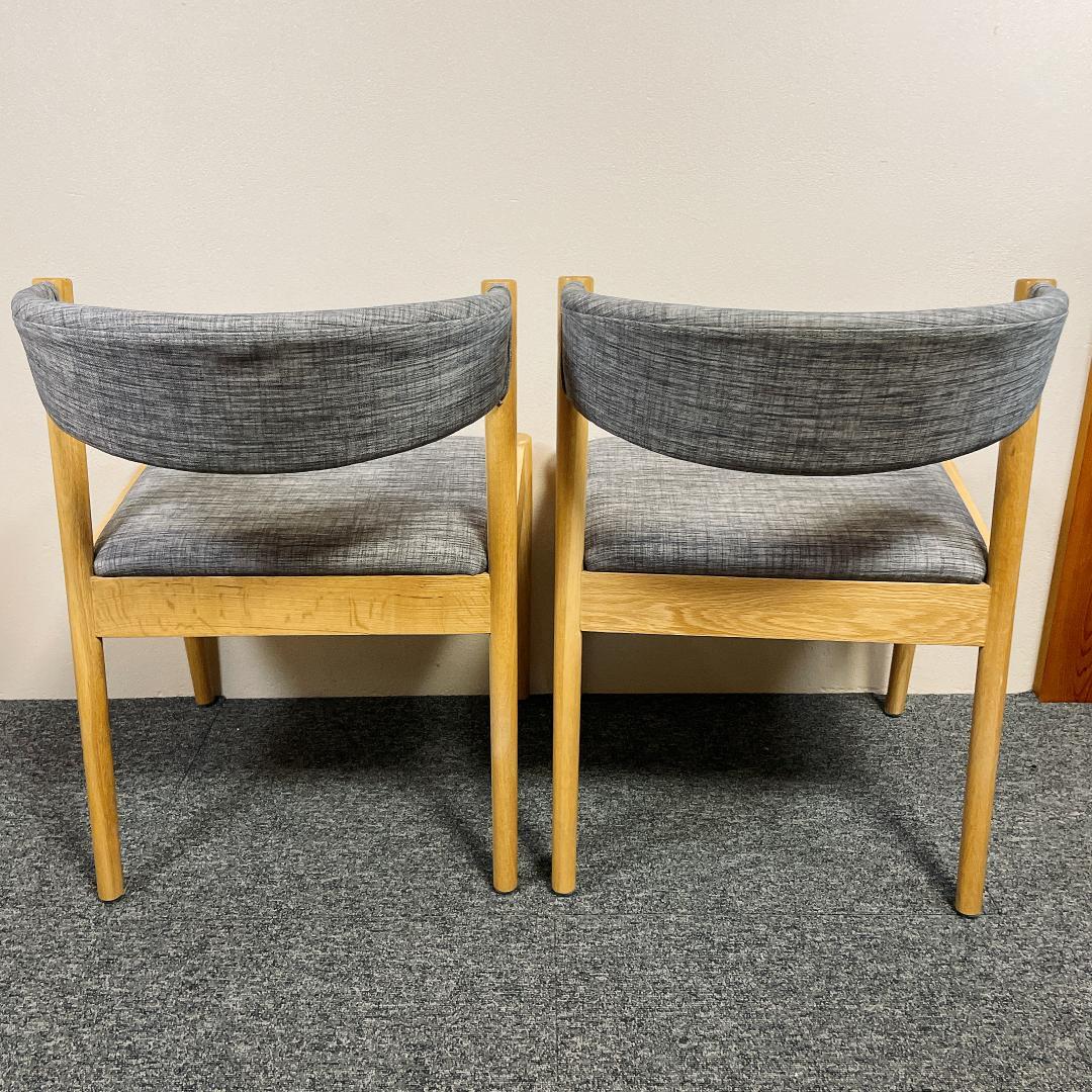 LOWYA 北欧風 ダイニングチェア 2脚セット　オーク製