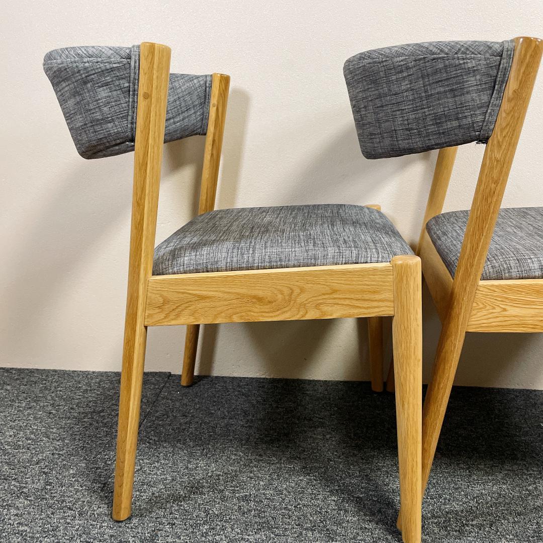 LOWYA 北欧風 ダイニングチェア 2脚セット　オーク製