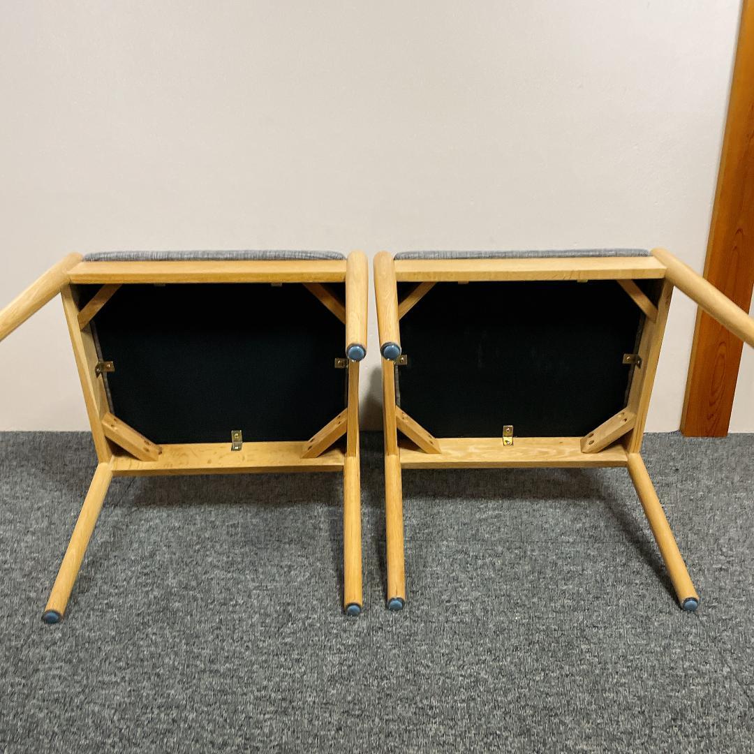 LOWYA 北欧風 ダイニングチェア 2脚セット　オーク製