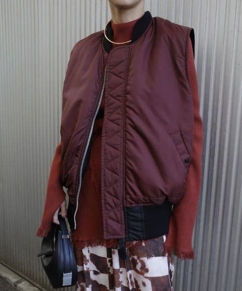 コウ☆美品☆AMERI×ALPHA コラボMA1 リバーシブルベスト