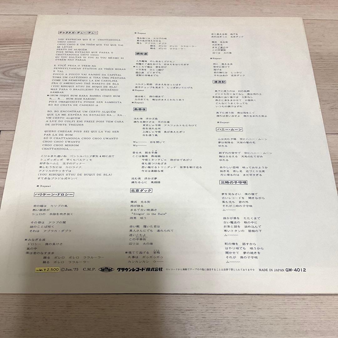 Haruomi Hosono Tropical Dandy 細野晴臣　レコード