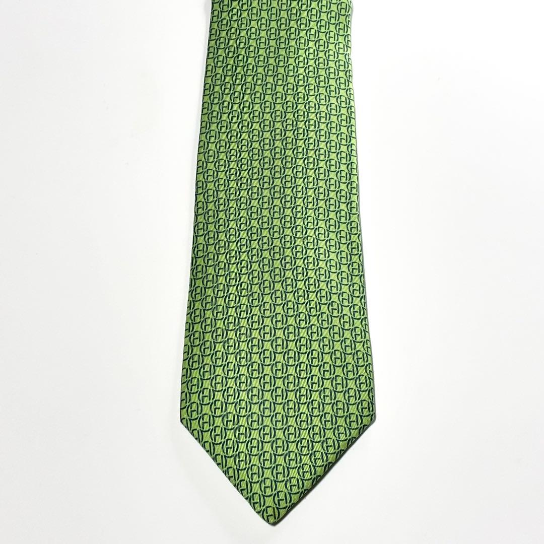 3880 エルメス ネクタイ 総柄 H柄 ファソネ ロゴグラム