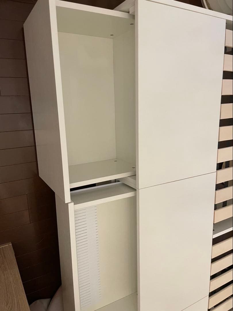 シングルベッドフレーム 下部収納付き