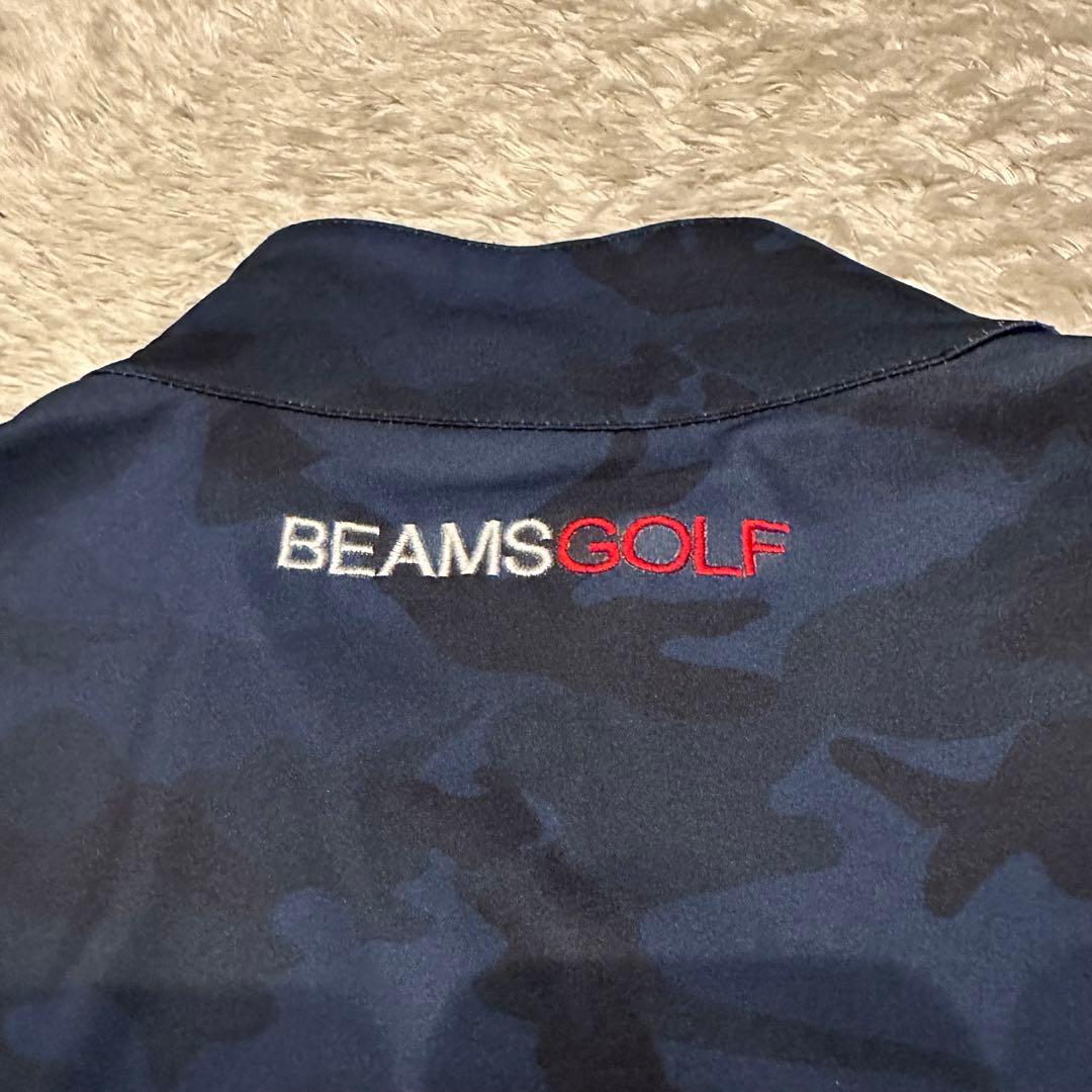 ビームスゴルフ　ジャケット　ブルゾン　メンズ　サイズM 総柄　ロゴ　ゴルフウェア