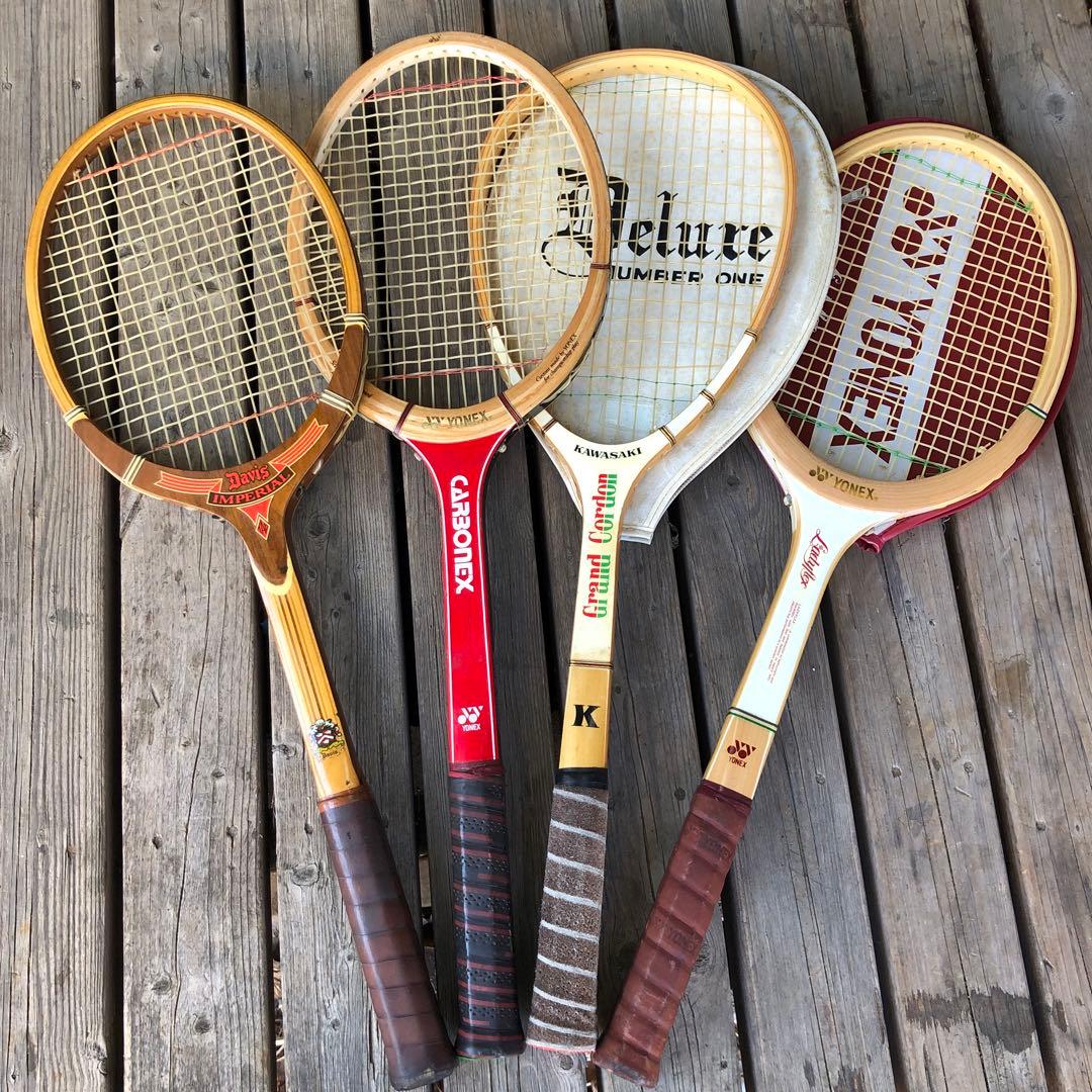 木製 テニスラケット 4本セット 希少 ヨネックス カワサキ TAD