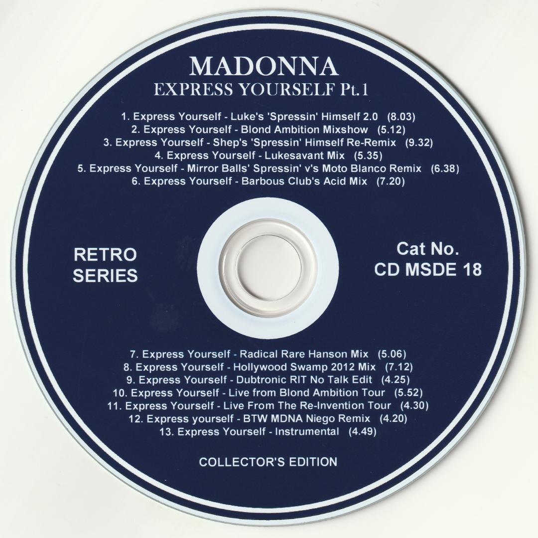 Madonna　Express Yourself リミックス Pt.1 　CD
