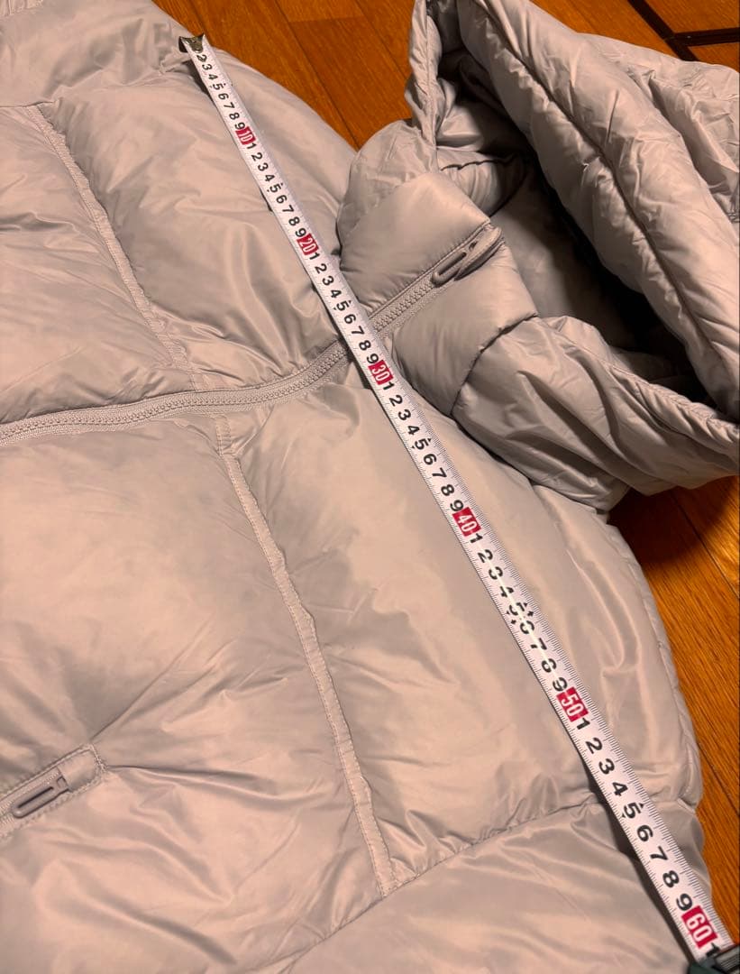 XEXYMIX フード付き グースダウンジャケット ライトグレー Lサイズ