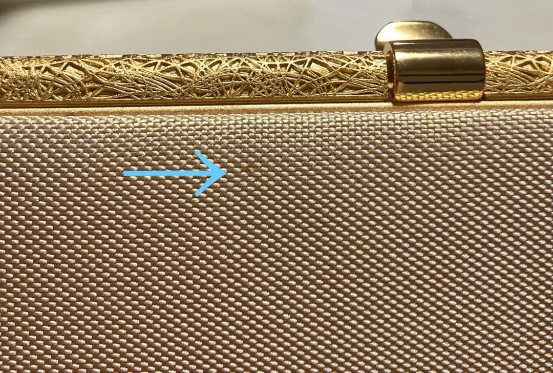 《未使用》佐賀錦　草履バッグセット　花ぎおん　ゴールド