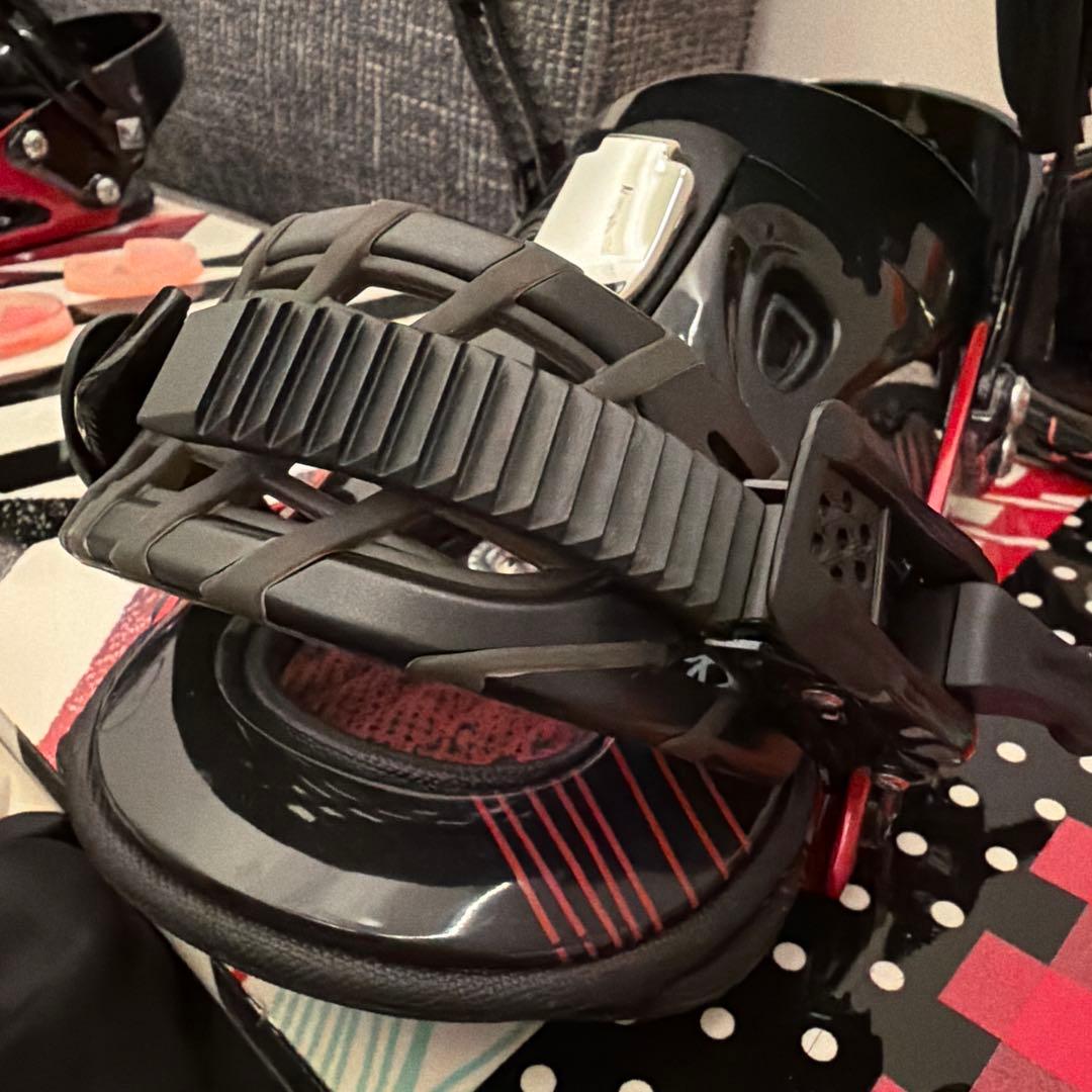 138cmスノーボード板ビンディング2点セットピンク初心者用スタンダード