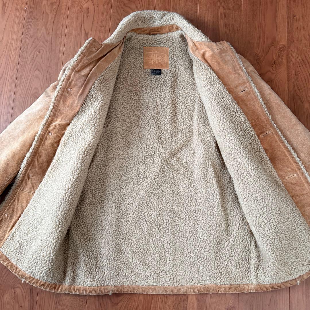 私*庫様 90s OLD STUSSY ステューシー スエード ボアジャケット