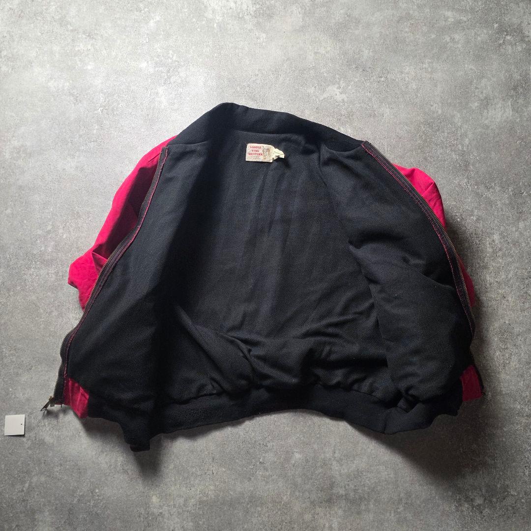90sUSA製雰囲気抜群SADDLEKINGWESTERNダックジャケット短丈赤