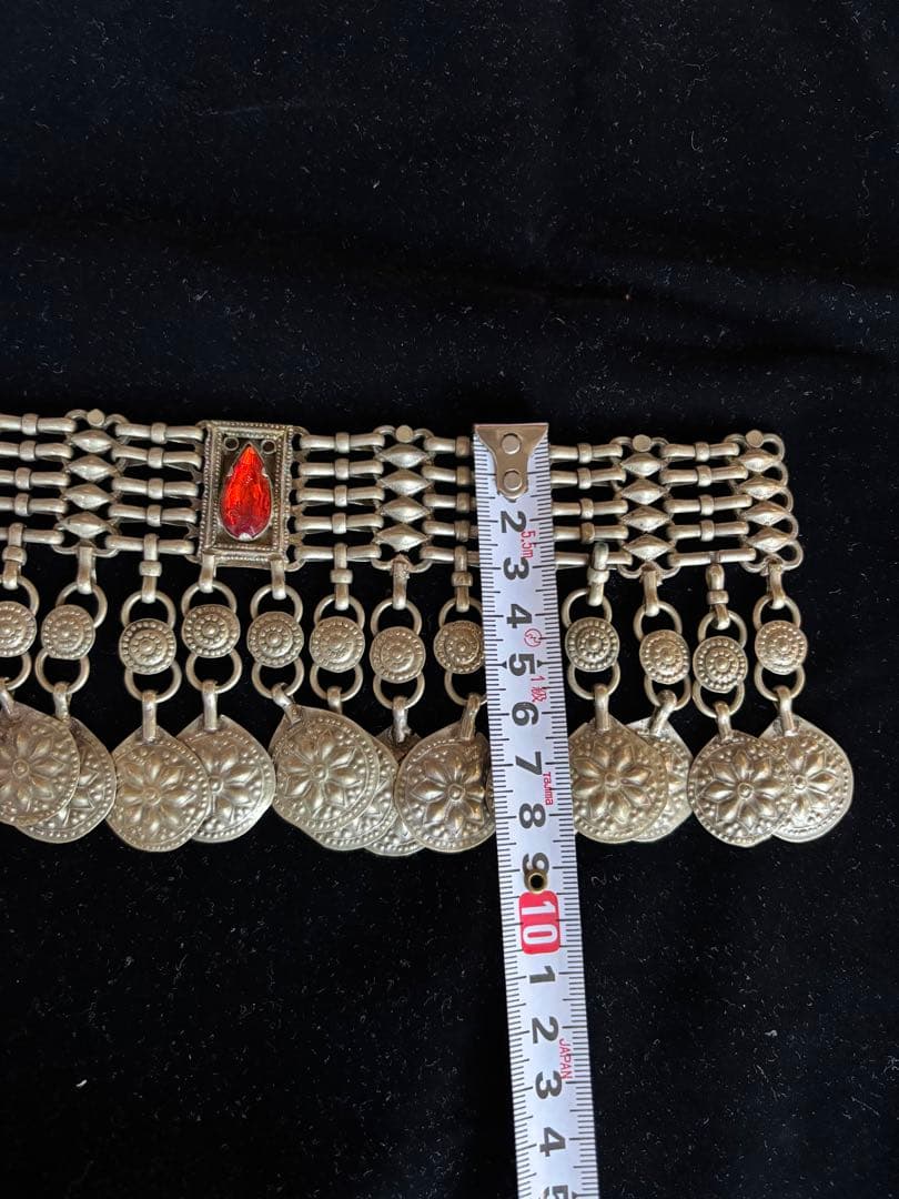 ベリーダンス トライバル クチ族 アクセサリー ビンテージチョーカー　Aロング1