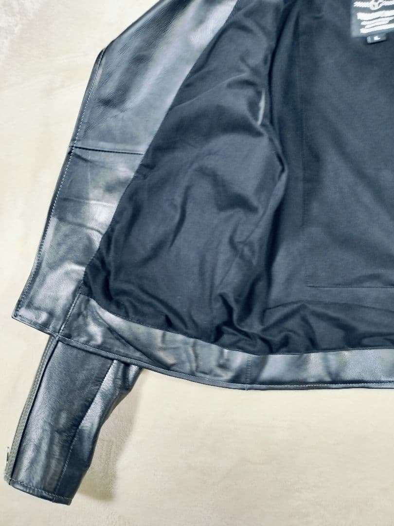 【良品】YELLOW CORN カウレザー ダブルライダース 黒 Lサイズ