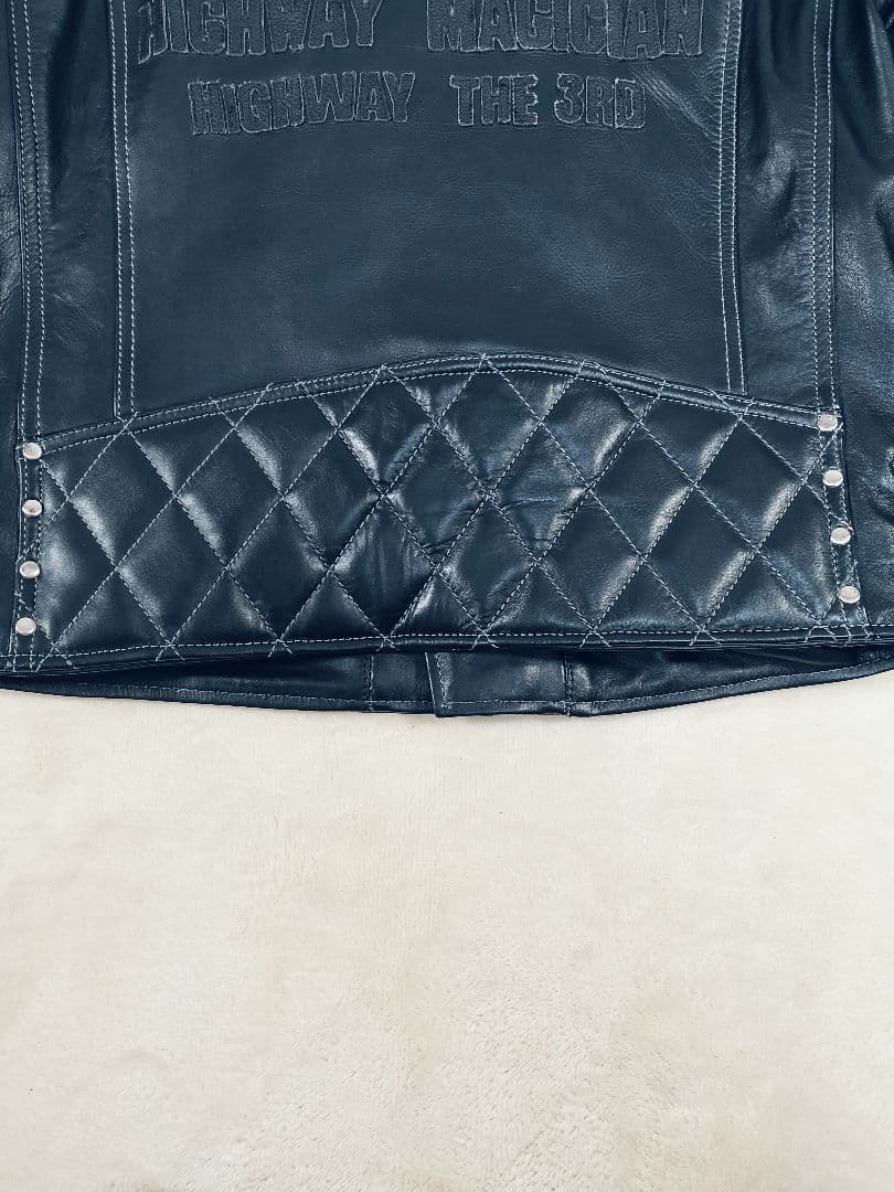 【良品】YELLOW CORN カウレザー ダブルライダース 黒 Lサイズ