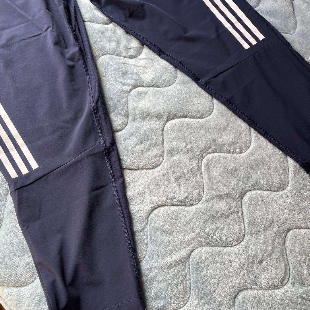 adidas ストライプジャージパンツ ネイビー