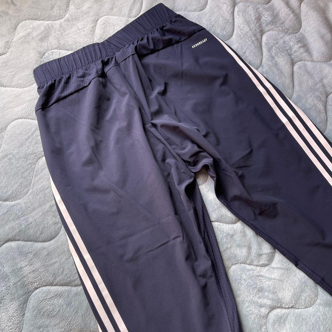 adidas ストライプジャージパンツ ネイビー