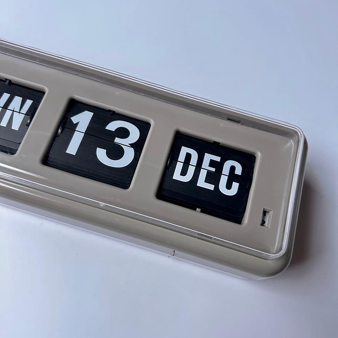 TWEMCO　トゥエンコ　カレンダークロック　BQ-38　グレー