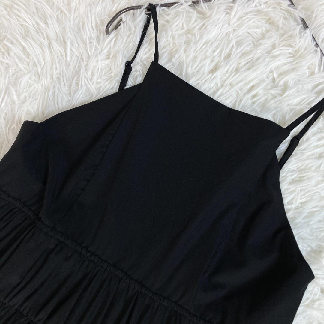タグ付新品　UN3D.　アンスリード　ティアードキャミワンピース　ブラック　36