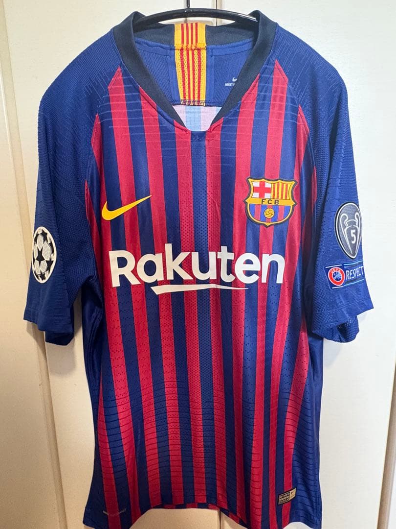 【激レア・選手支給品】メッシ バルセロナ 18/19 ホーム ユニフォーム CL