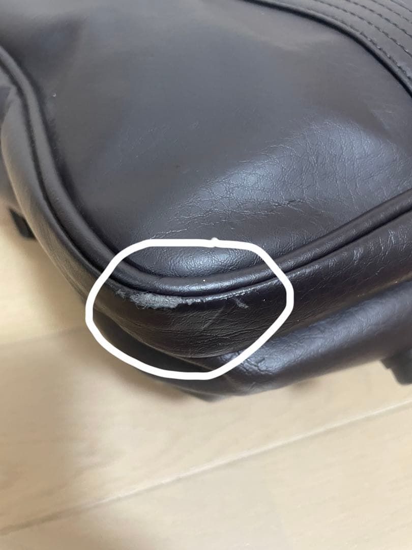 EASTBOY スクールバッグ　焦げ茶　ピンク女神刺繍　ブラウン　スクバ