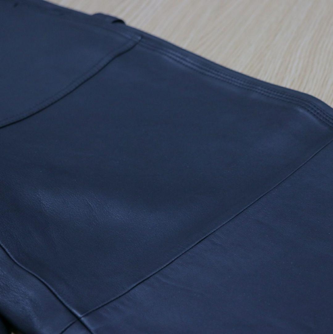 YLEVE SHEEP LEATHER PAINTER PANTS ブラック