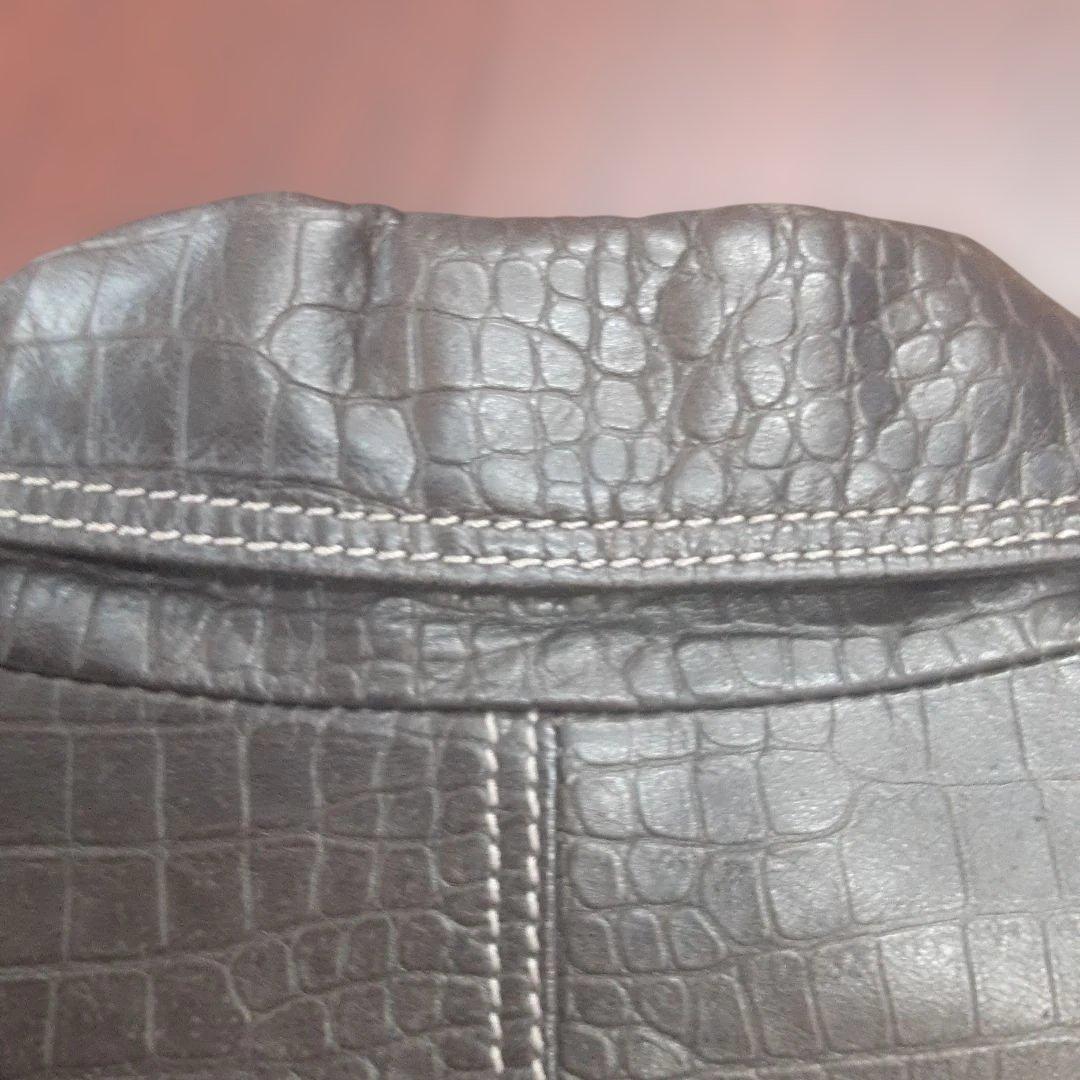 LATINI 本革レザー コート クロコダイル型押し