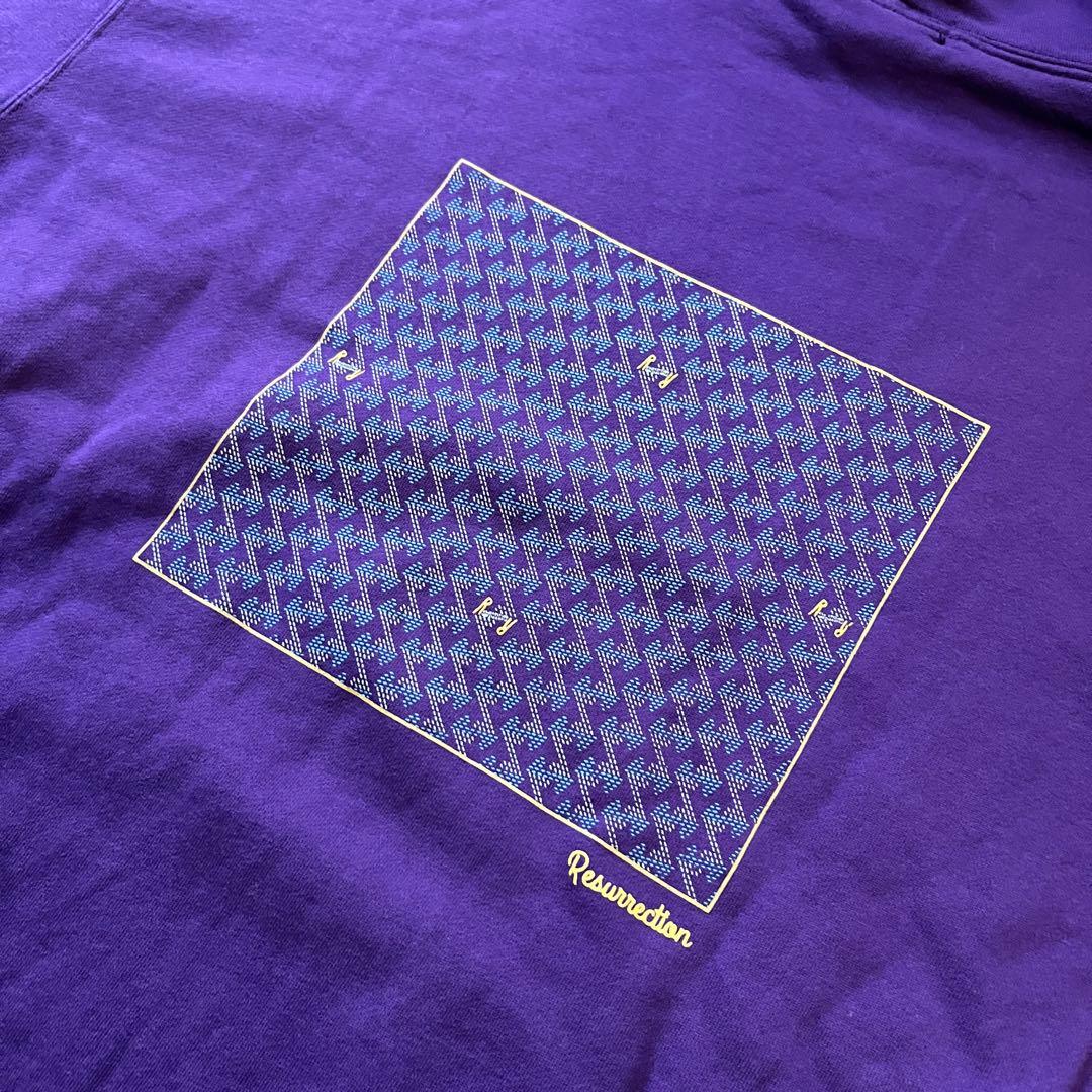 XL　レザレクション Resurrection パーカー　ゴルフ　パープル　柄