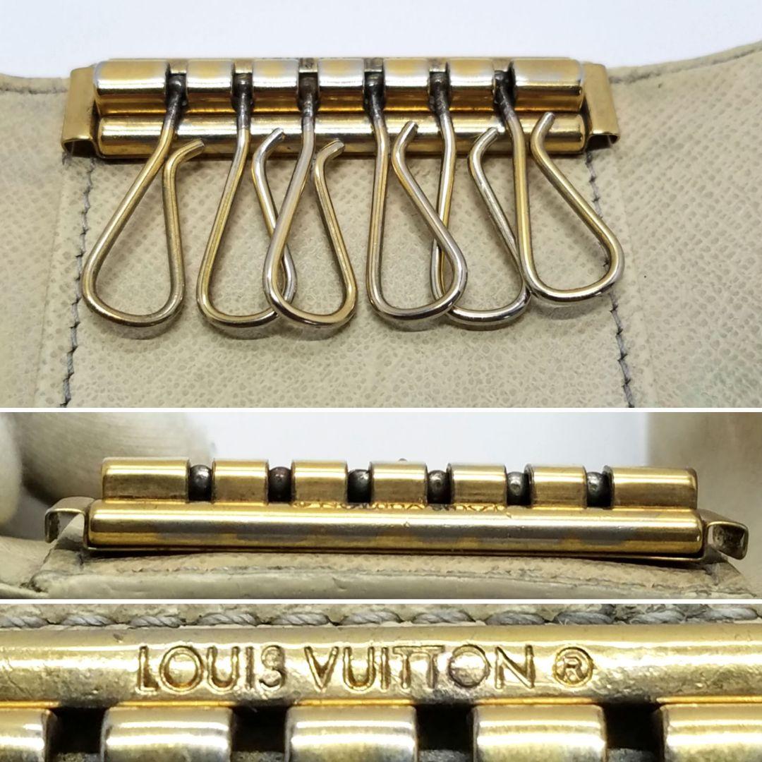 ルイヴィトン ダミエ アズール キーケース 6連 ミュルティクレ6 白　ホワイト