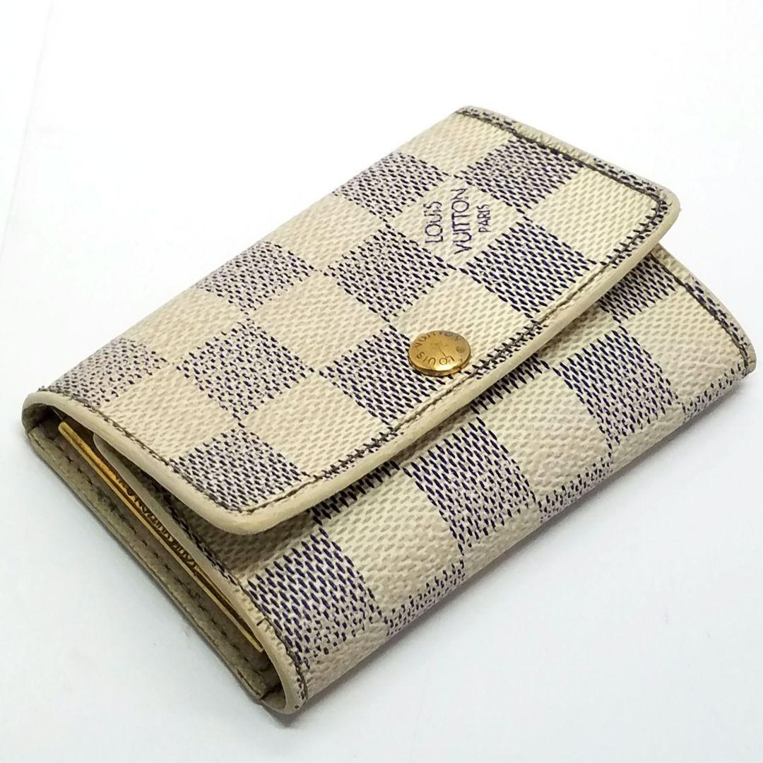 ルイヴィトン ダミエ アズール キーケース 6連 ミュルティクレ6 白　ホワイト