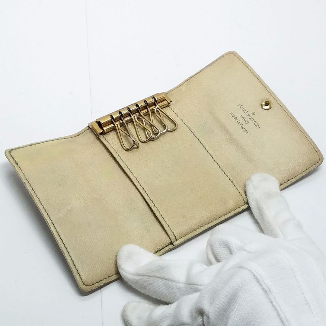 ルイヴィトン ダミエ アズール キーケース 6連 ミュルティクレ6 白　ホワイト