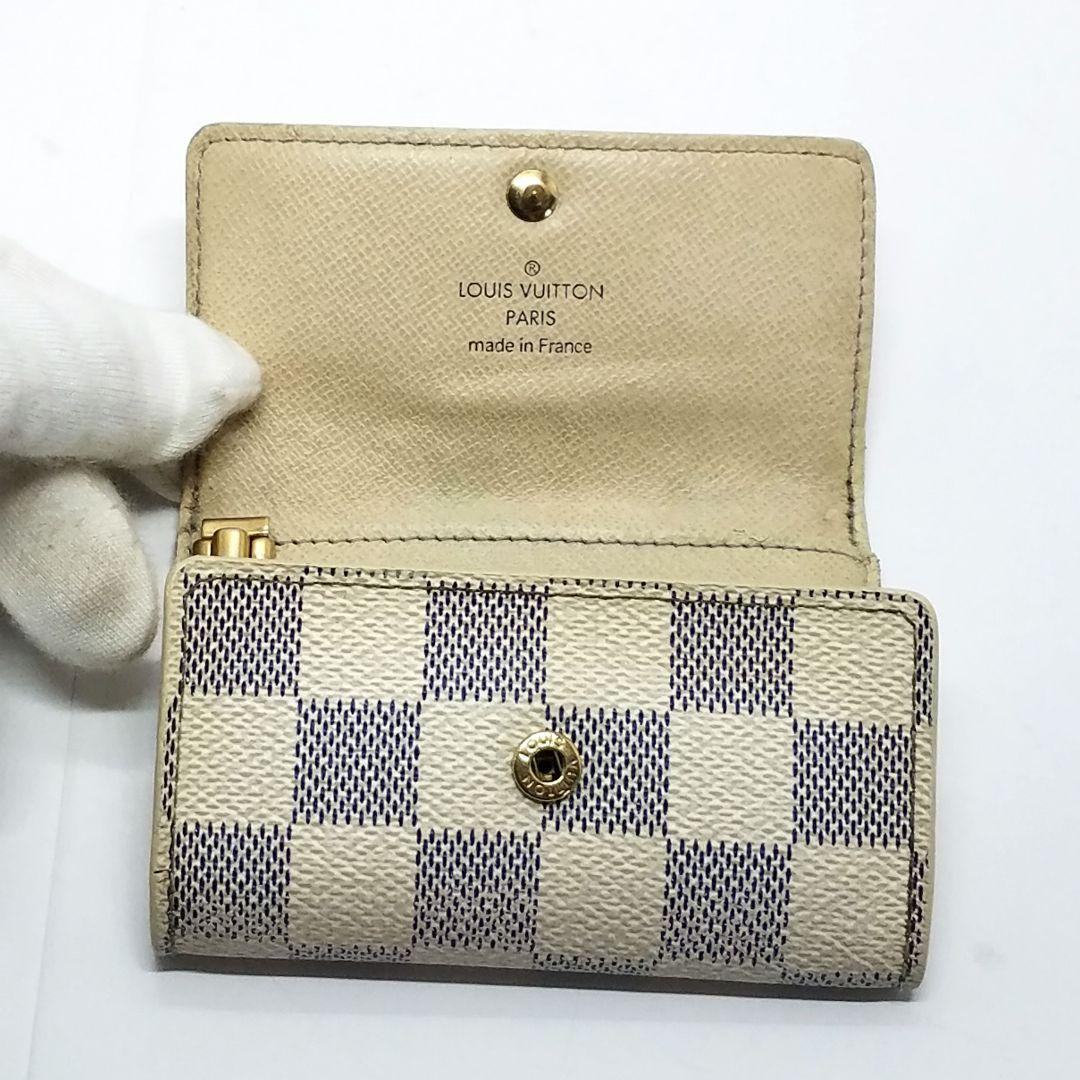 ルイヴィトン ダミエ アズール キーケース 6連 ミュルティクレ6 白　ホワイト