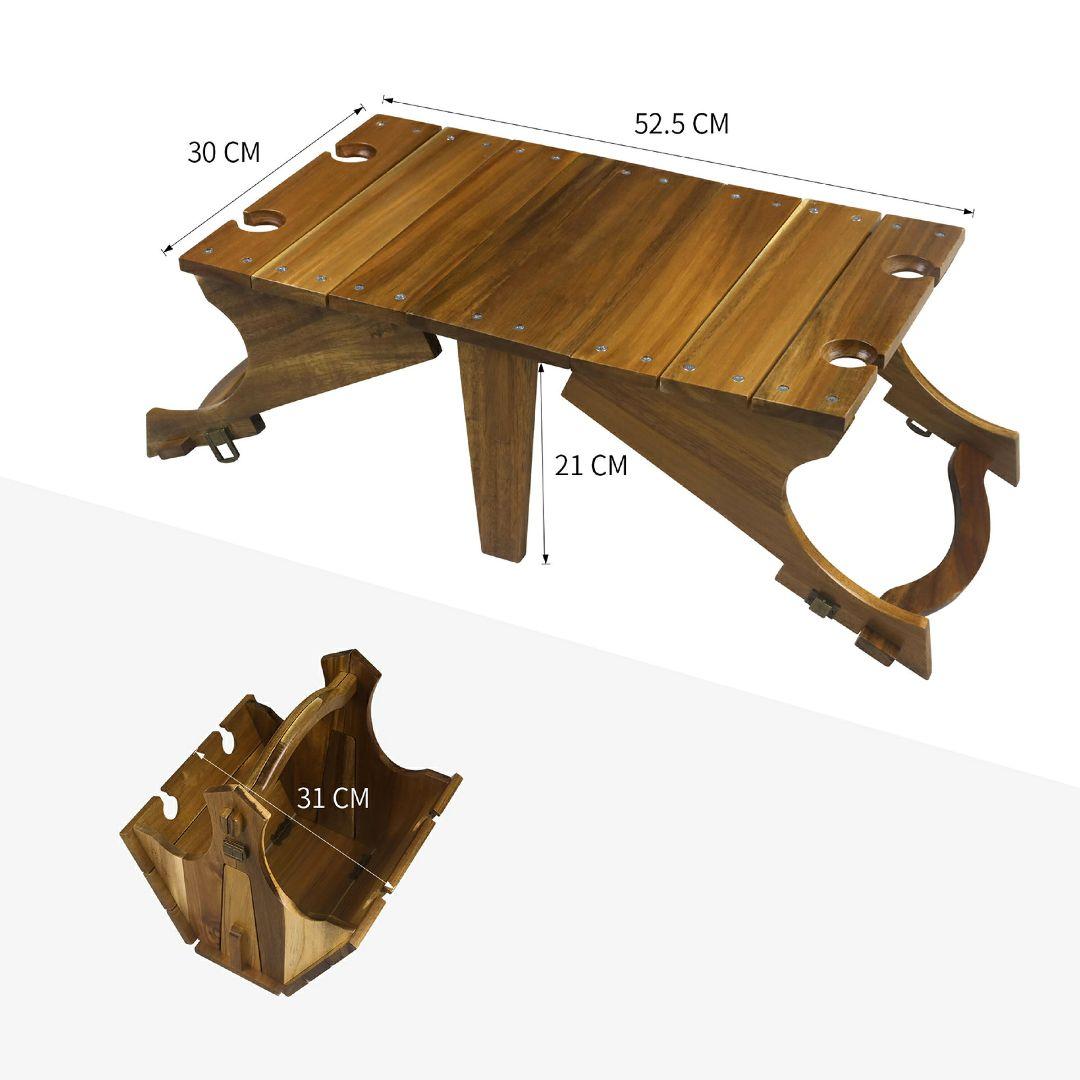 良木工房　YOSHIKI 木製　バスケット　折り畳み式　テーブル 2way