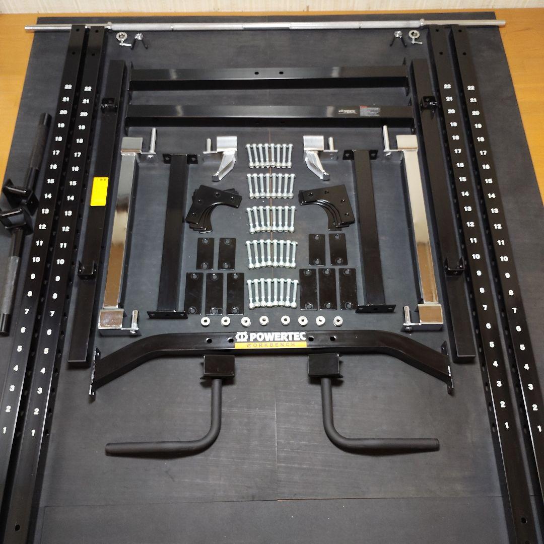 POWERTEC パワーラック ＋ バーベルバー ＋ 全身ミラー ＋ マット