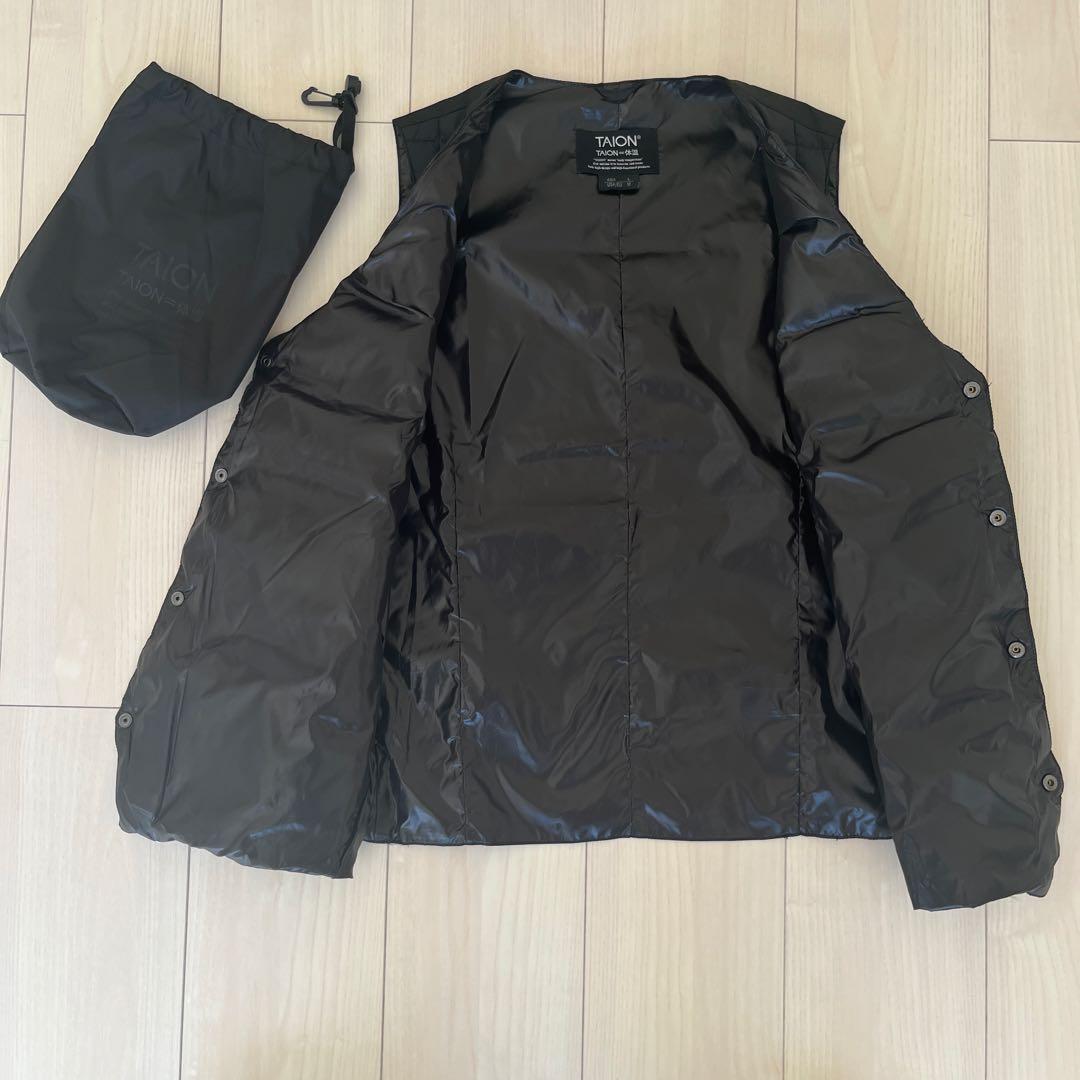 【美品】TAION ベーシック Vネックボタン ダウンジレ　Lサイズ