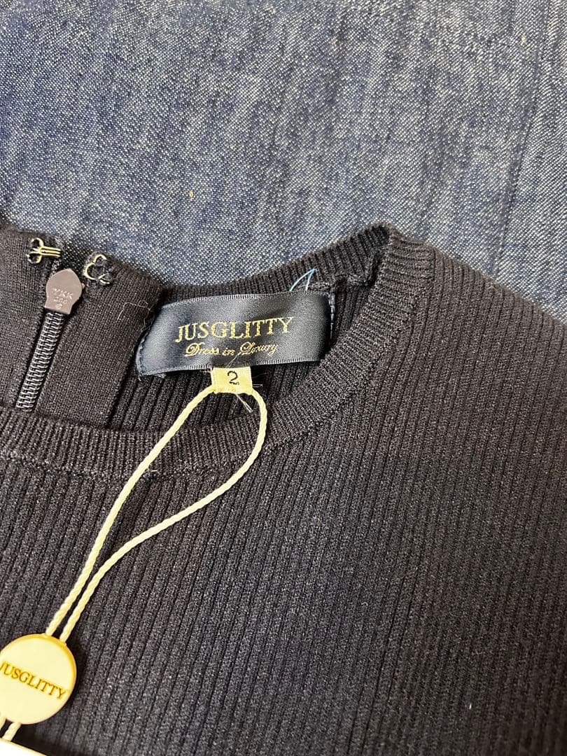 新品未使用品タグ付き ジャスグリッティー デニムワンピース ノースリーブ