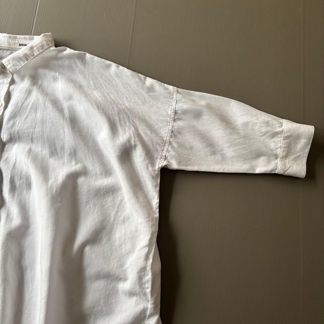 【美品】evam eva コットンタックブラウス　日本製　ゆったり