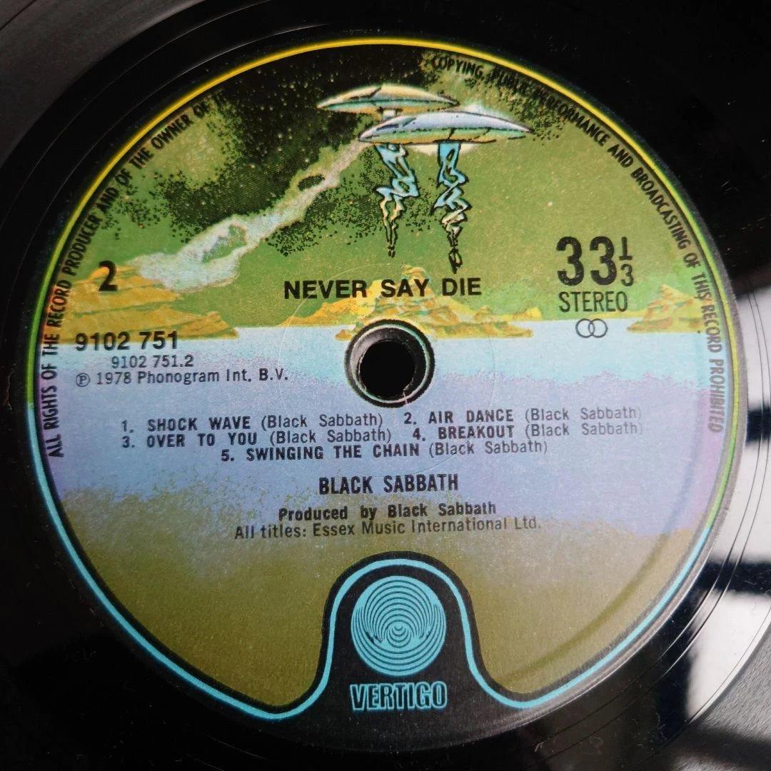 UK初回盤BLACK SABBATH Never Say Die!
