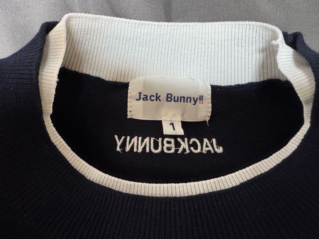 Jack Bunny!! ジャックバニー トップス ネイビー＆ホワイト 薄手