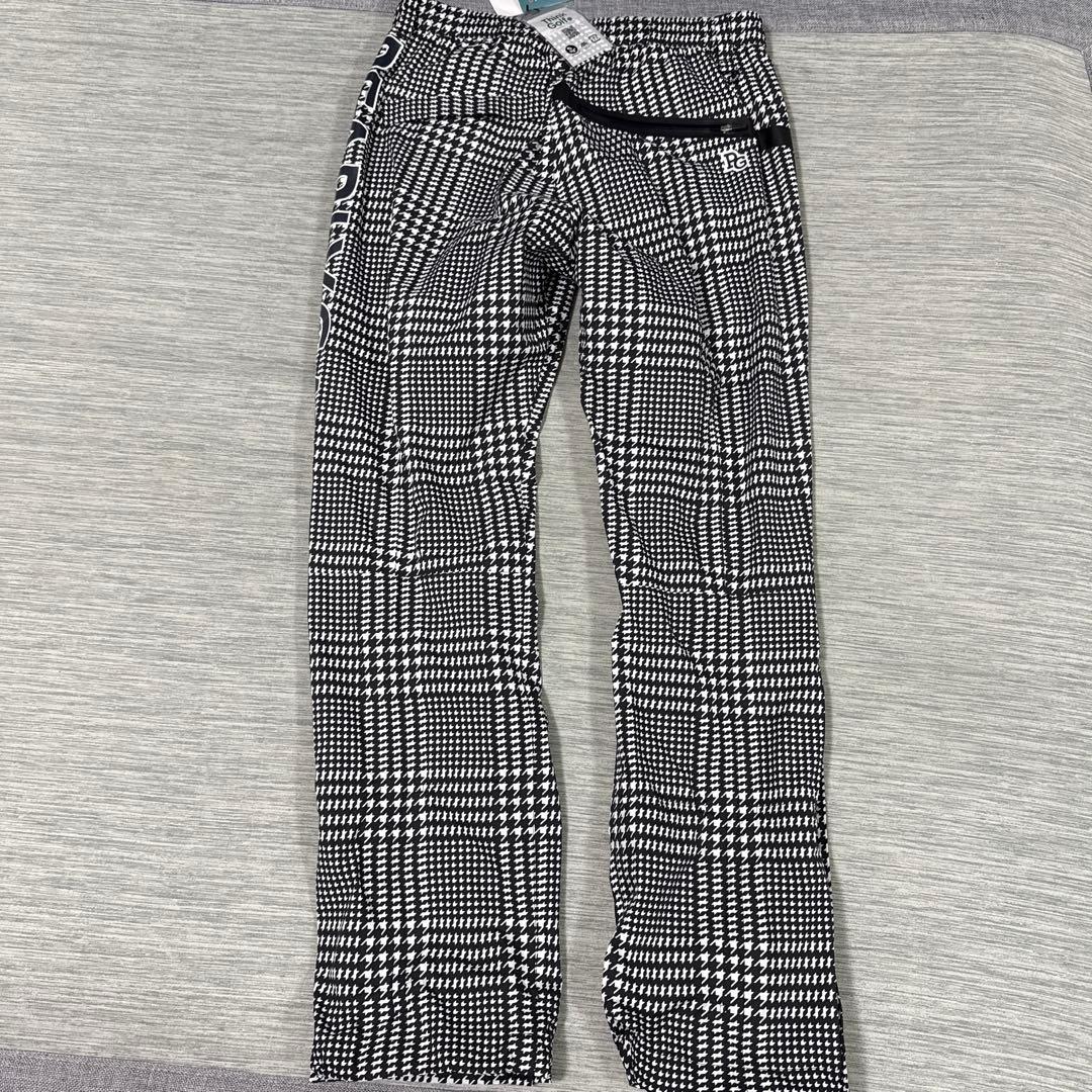 新品　 PEARLY GATES 千鳥柄　サイドビッグロゴ　防水透湿 パンツ