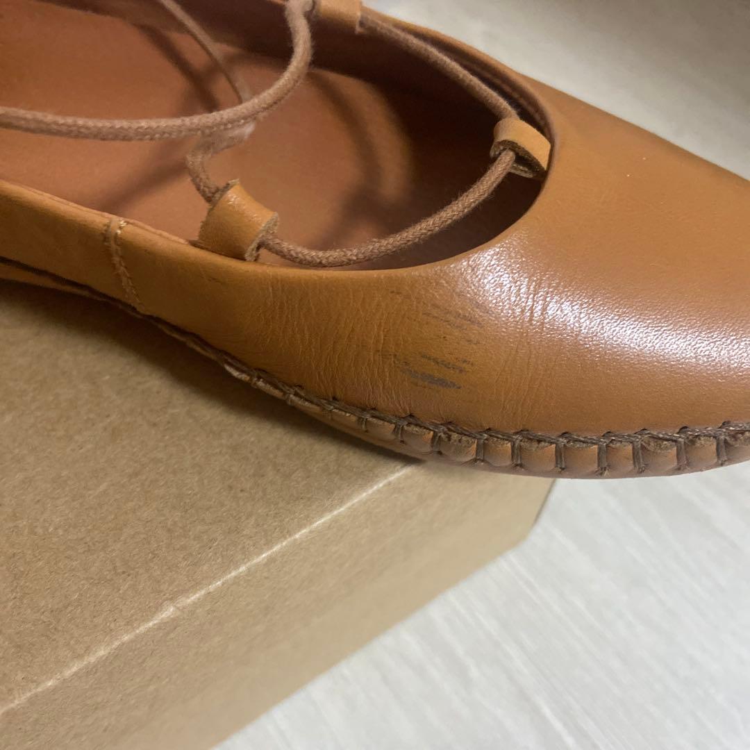 【韓国ブランド】CUEREN(クエルン) バレエシューズ ブラウン23cm