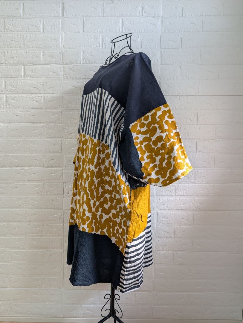 SOU・SOU 高島縮 貫頭衣 ワンピース 東山三十六峰 黄金畑 日本製