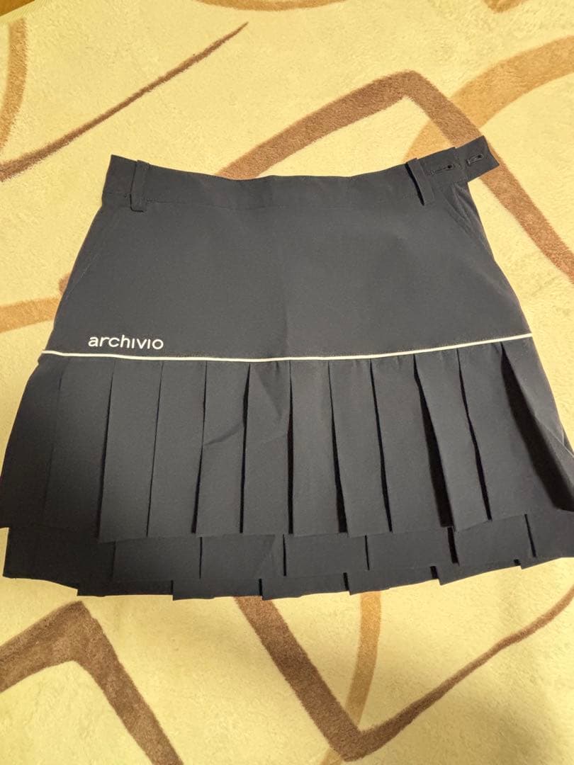 archivio 2段プリーツ撥水スカート NAVY