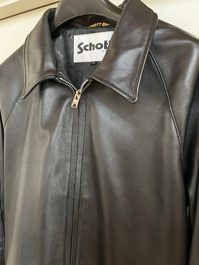 Schottユナイテッドアローズ別注 黒 レザーブルゾン　Ｌ