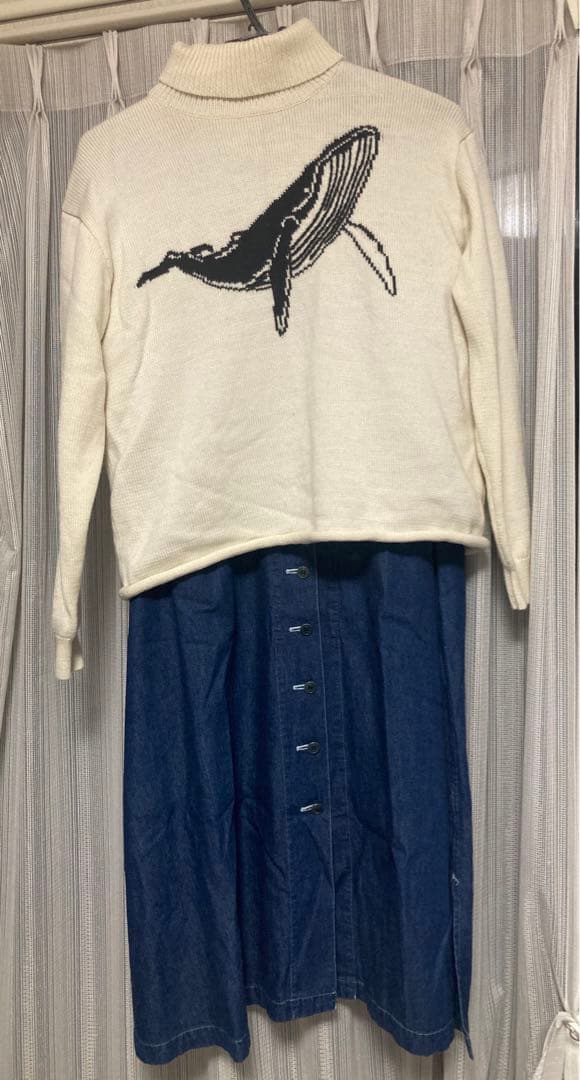 powwow 下迫秀樹　セーラー　デニム　シャツワンピース