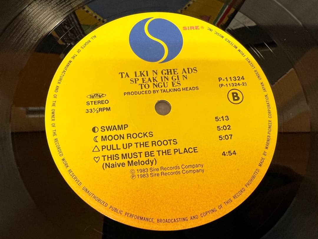 洋楽 Talking Heads 1983 1st Press P-11324 LP
