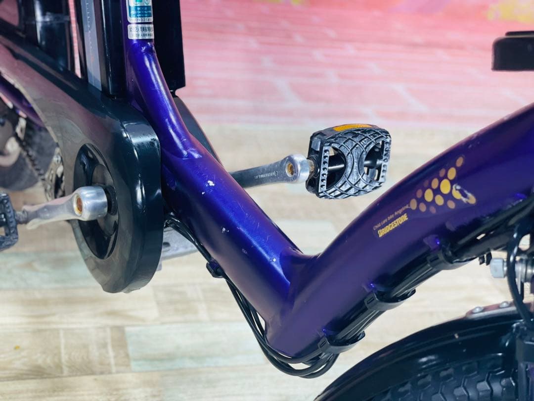 K2304 電動自転車ブリヂストン子供乗せ 20インチ パープル 8.9Ah