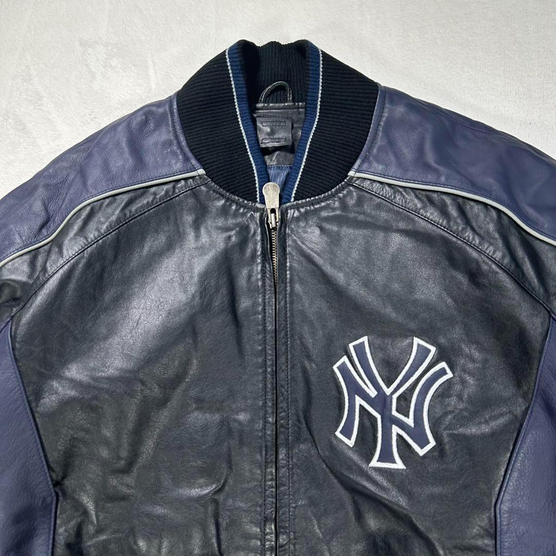 【デッドストック】本革レザージャケット ヤンキース スタジャン 公式ライセンス
