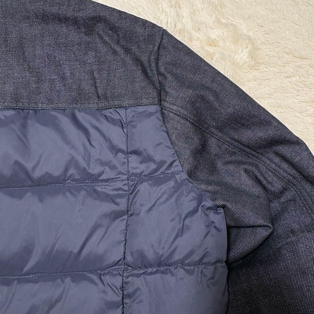 美品 ARMANI EXCHANGE 中綿 ジャケット 裏地総柄 デニム切替 L