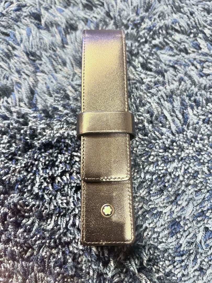 MONTBLANC ブラック　レザー 筆箱　ペンケース